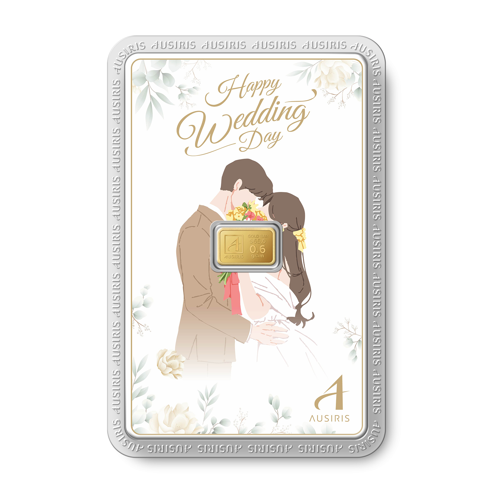 ทองแท่ง 0.6 กรัม การ์ด Wedding Day