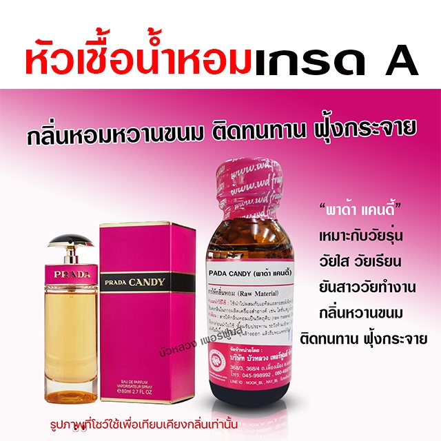 หัวเชื้อน้ำหอมแท้ 100 % กลิ่นพาด้าแคนดี้ 30 ml. หวานขนม ฟุ้งกระจาย {{ พร้อมส่ง }} 🚚🚚 - Bualuang Perfume
