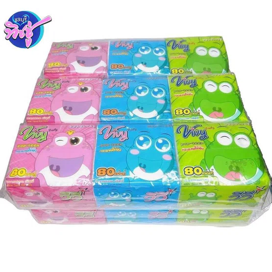 Vivy วีวี่ กระดาษทิชชู่เช็ดหน้าป๊อปอัพ เซท6แพค18ห่อ หนา2ชั้น บรรจุห่อ80แผ่น ทำความสะอาด ทิชชู่ พกพา
